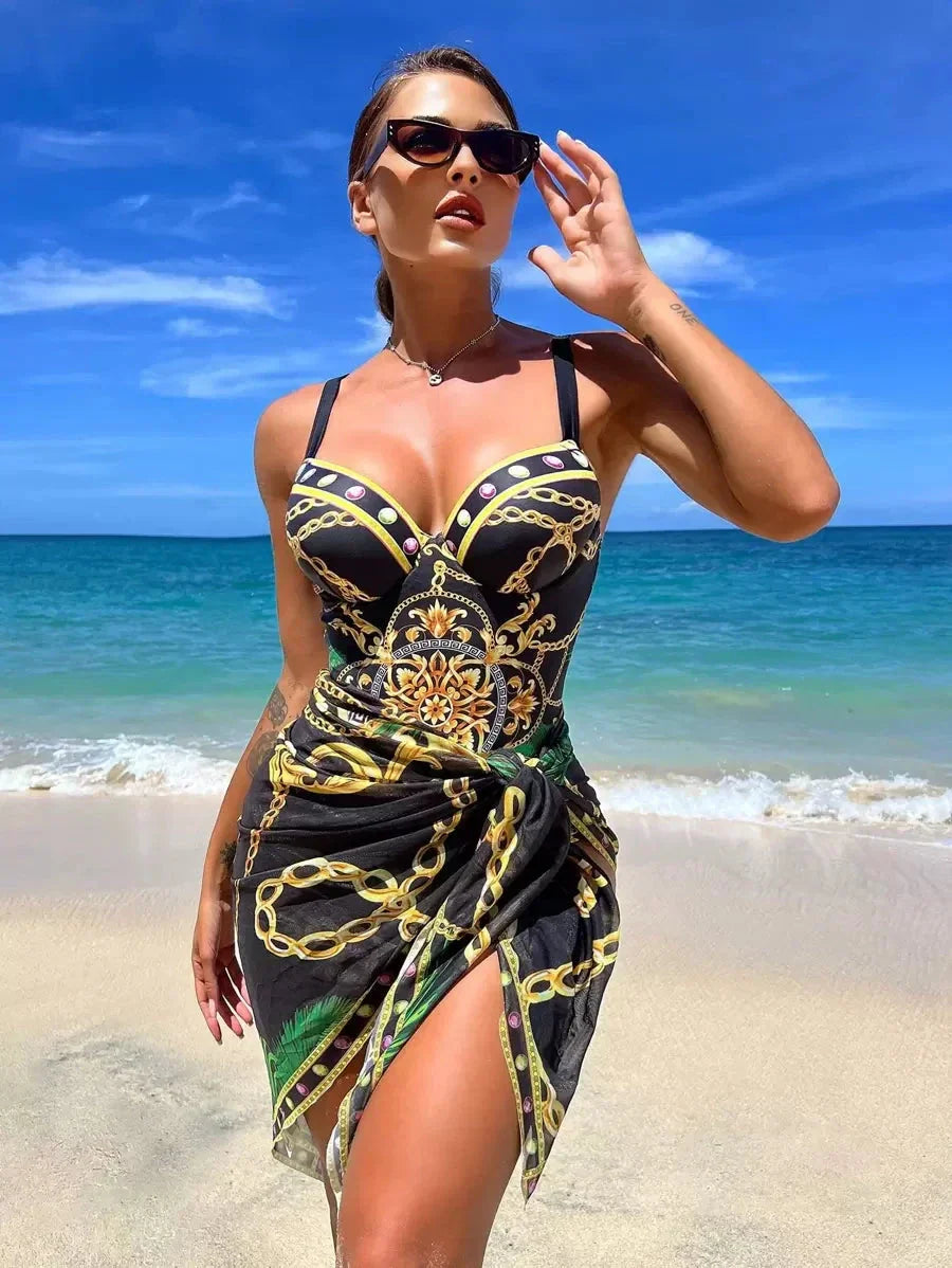 Conjunto Maiô com Saída Glamm