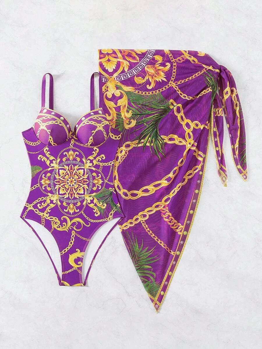 Conjunto Maiô com Saída Glamm
