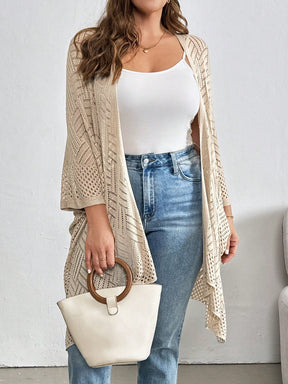 Cardigan Feminina de Praia com Efeito Vazado - Nicole
