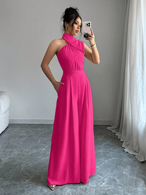 Macacão Feminino Pantalona Elegante Assimétrico