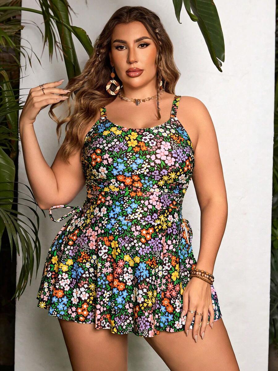 Tankini Feminino Decote em U, Laço
