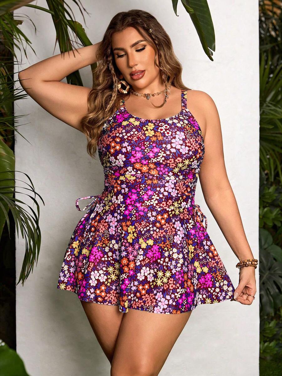 Tankini Feminino Decote em U, Laço